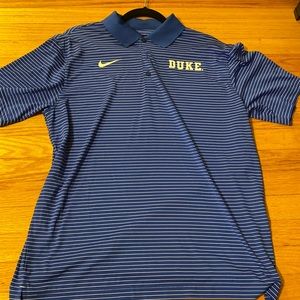 Nike Duke dry fit blue polo size Large L